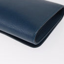 Chloe Chain Shoulder Bag Leather Blue Gold Auth BA8819-15