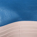 Chloe Chain Shoulder Bag Leather Blue Gold Auth BA8819-11