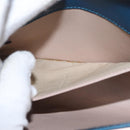 Chloe Chain Shoulder Bag Leather Blue Gold Auth BA8819-20