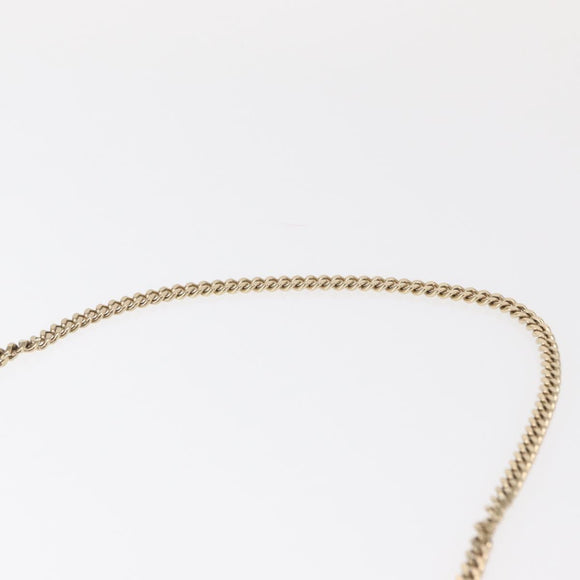 Chloe Chain Shoulder Bag Leather Blue Gold Auth BA8819