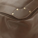 Chloe Eden Tote Bag Leather Beige Gold Auth BA8820-17