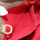 Chloe Eden Tote Bag Leather Beige Gold Auth BA8820-25