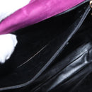 Salvatore Ferragamo Hand Bag Suede Purple Gold Auth BA8822-22