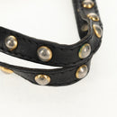 GUCCI Tote Bag Leather Black Gold 211959 Auth BA8823-9