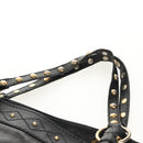 GUCCI Tote Bag Leather Black Gold 211959 Auth BA8823-14