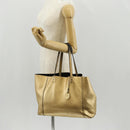BOTTEGA VENETA INTRECCIATO Tote Bag Leather Gold Auth BA8825-22