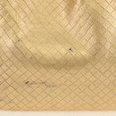 BOTTEGA VENETA INTRECCIATO Tote Bag Leather Gold Auth BA8825-3