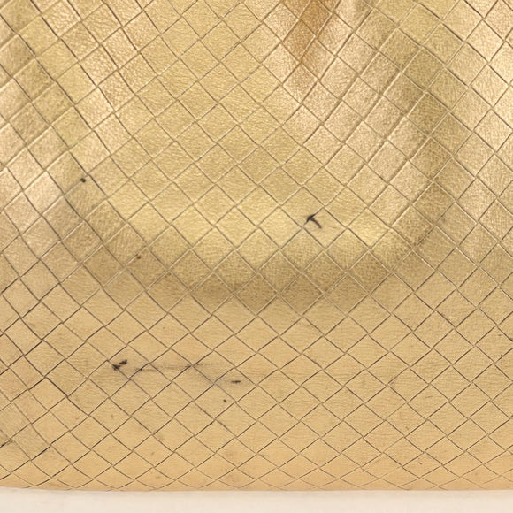 BOTTEGA VENETA INTRECCIATO Tote Bag Leather Gold Auth BA8825