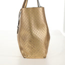 BOTTEGA VENETA INTRECCIATO Tote Bag Leather Gold Auth BA8825-4