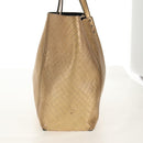 BOTTEGA VENETA INTRECCIATO Tote Bag Leather Gold Auth BA8825-5