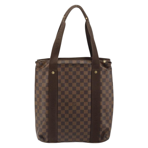 LOUIS VUITTON Damier Ebene Cabas Bobur Tote Bag N52006 LV Auth BA8826