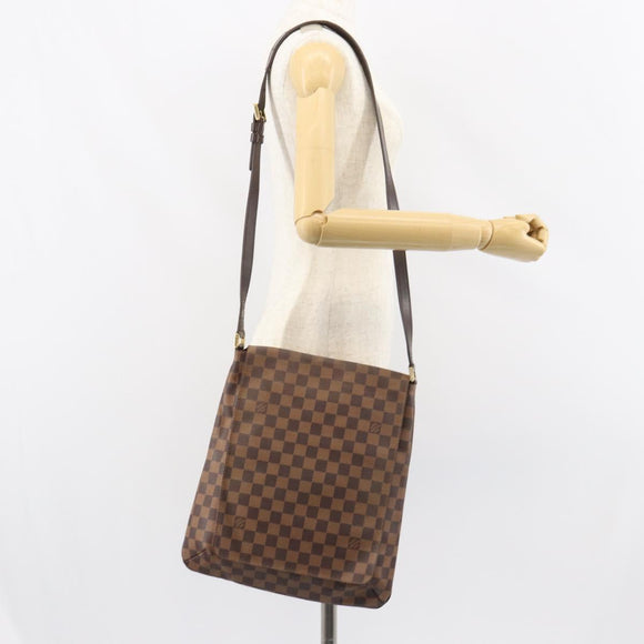 LOUIS VUITTON Damier Ebene Musette Shoulder Bag N51302 LV Auth BA8827