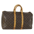 LOUIS VUITTON Monogram Keepall 45 Boston Bag M41428 LV Auth BA8828-1