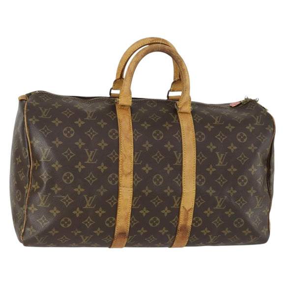 LOUIS VUITTON Monogram Keepall 45 Boston Bag M41428 LV Auth BA8828
