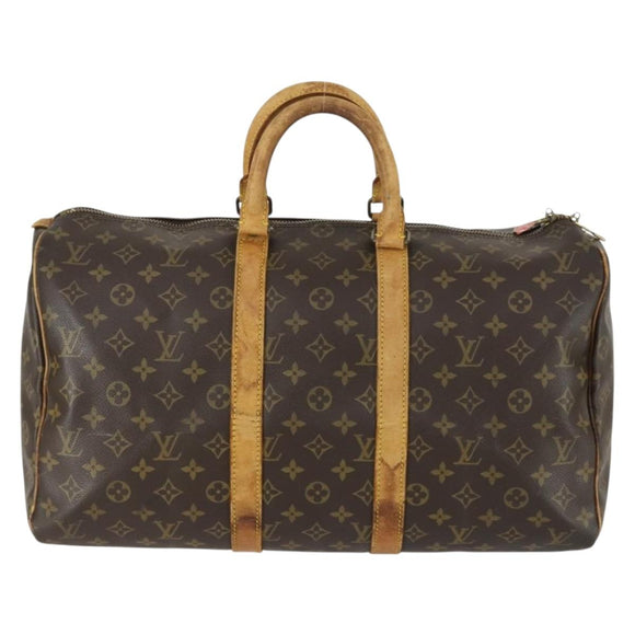 LOUIS VUITTON Monogram Keepall 45 Boston Bag M41428 LV Auth BA8828