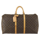 LOUIS VUITTON Monogram Keepall 55 Boston Bag M41424 LV Auth BA8829-13