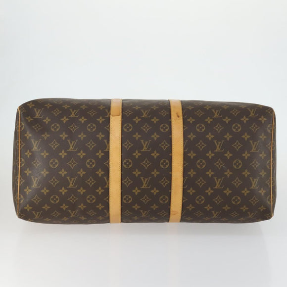 LOUIS VUITTON Monogram Keepall 55 Boston Bag M41424 LV Auth BA8829