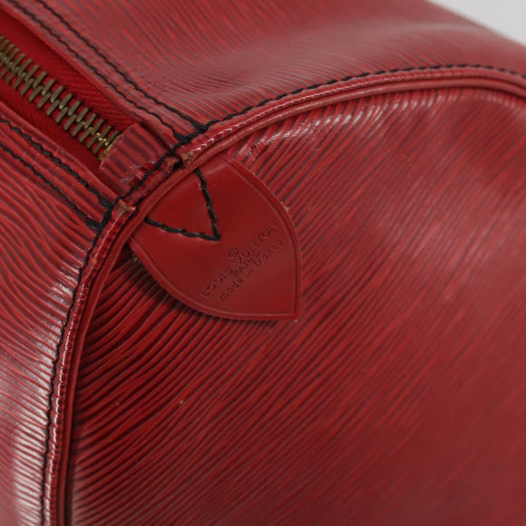 LOUIS VUITTON Epi Keepall 45 Boston Bag Red M42977 LV Auth BA8834