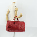LOUIS VUITTON Epi Keepall 45 Boston Bag Red M42977 LV Auth BA8834-22