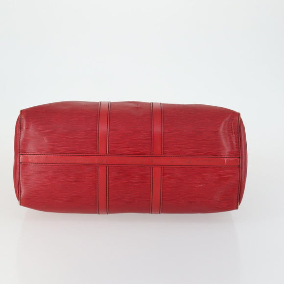 LOUIS VUITTON Epi Keepall 45 Boston Bag Red M42977 LV Auth BA8834