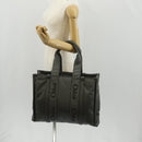 Chloe Woody Tote Bag Nylon Gray Auth BA8836V-23