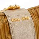 Miu Miu Chain Shoulder Bag Enamel Yellow Gold Auth BA8837-18