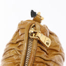 Miu Miu Chain Shoulder Bag Enamel Yellow Gold Auth BA8837-10