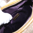 Miu Miu Chain Shoulder Bag Enamel Yellow Gold Auth BA8837-19