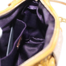 Miu Miu Chain Shoulder Bag Enamel Yellow Gold Auth BA8837-20