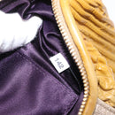 Miu Miu Chain Shoulder Bag Enamel Yellow Gold Auth BA8837-12