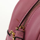 Salvatore Ferragamo Gancini Shoulder Bag Leather Pink Gold Auth BA8838V-9