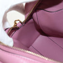 Salvatore Ferragamo Gancini Shoulder Bag Leather Pink Gold Auth BA8838V-20