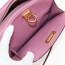 Salvatore Ferragamo Gancini Shoulder Bag Leather Pink Gold Auth BA8838V-22