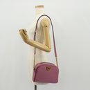 Salvatore Ferragamo Gancini Shoulder Bag Leather Pink Gold Auth BA8838V-23