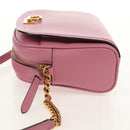 Salvatore Ferragamo Gancini Shoulder Bag Leather Pink Gold Auth BA8838V-3