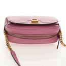 Salvatore Ferragamo Gancini Shoulder Bag Leather Pink Gold Auth BA8838V-6
