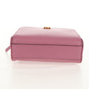 Salvatore Ferragamo Gancini Shoulder Bag Leather Pink Gold Auth BA8838V-5
