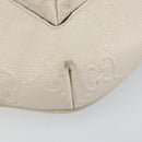 GUCCI GG Supreme Waist bag White Silver 645093 Auth BA8839-14