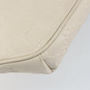 GUCCI GG Supreme Waist bag White Silver 645093 Auth BA8839-16