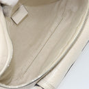 GUCCI GG Supreme Waist bag White Silver 645093 Auth BA8839-10