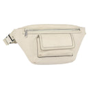 GUCCI GG Supreme Waist bag White Silver 645093 Auth BA8839-1
