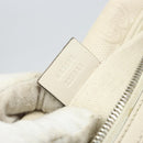 GUCCI GG Supreme Waist bag White Silver 645093 Auth BA8839-12