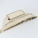 GUCCI GG Supreme Waist bag White Silver 645093 Auth BA8839-6