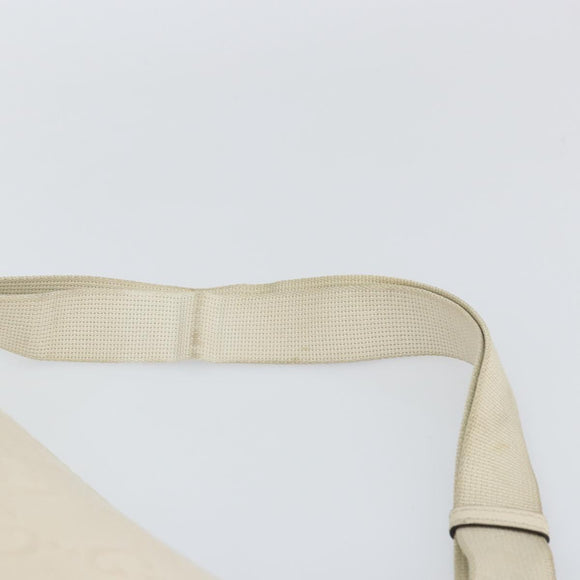 GUCCI GG Supreme Waist bag White Silver 645093 Auth BA8839