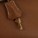 HERMES Sac Adepeche 38 Business Bag Leather Brown Auth BA884-14