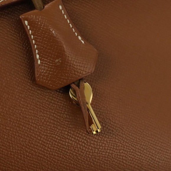 HERMES Sac Adepeche 38 Business Bag Leather Brown Auth BA884