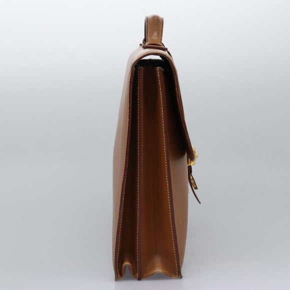 HERMES Sac Adepeche 38 Business Bag Leather Brown Auth BA884