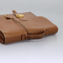 HERMES Sac Adepeche 38 Business Bag Leather Brown Auth BA884-6