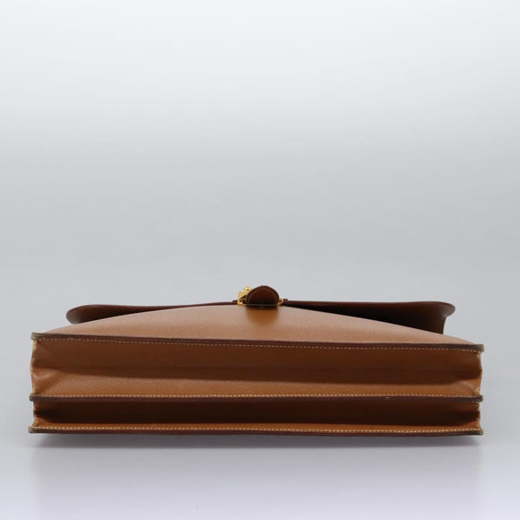 HERMES Sac Adepeche 38 Business Bag Leather Brown Auth BA884