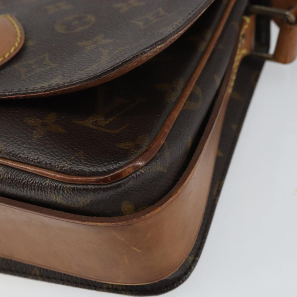 LOUIS VUITTON Monogram Cartouchiere MM Shoulder Bag M51253 LV Auth BA8848